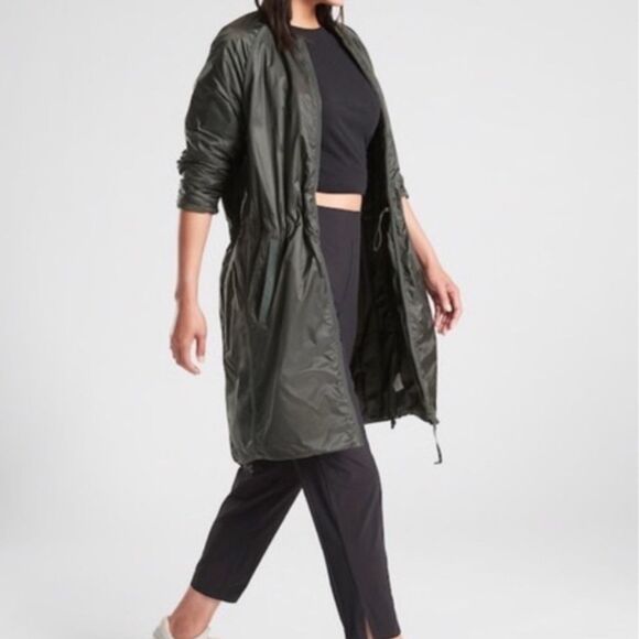 Athleta Women's Green Insulated Parka Jacket Size M Winter Casual - Picture 1 of 5
